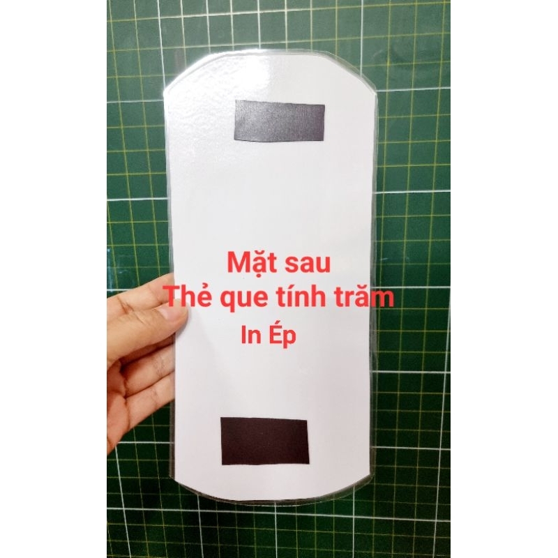 Sét 10 Thẻ Que tính Rời, Chục, Trăm In ép dày, sau có nam châm lá