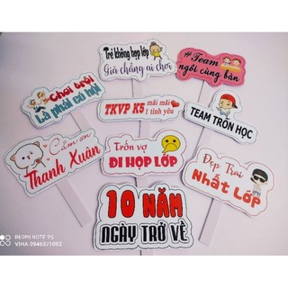 [ Hashtag] Bảng cầm tay chụp ảnh họp lớp  ( có sẵn tay cầm)