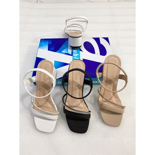 Giày Sandal Cao Gót 3phân Mix đá