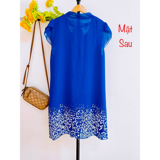 Đầm Voan Xanh Kiểu, FREESIZE, BIGSIZE, 2hand