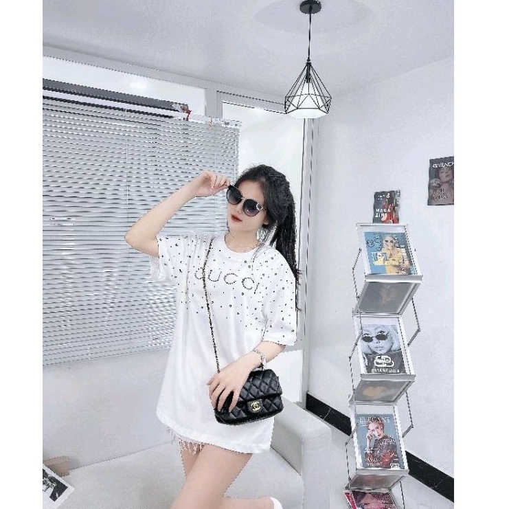Áo thun cotton 2C thêm hoạ tiết chấm bi siêu xinh,9916