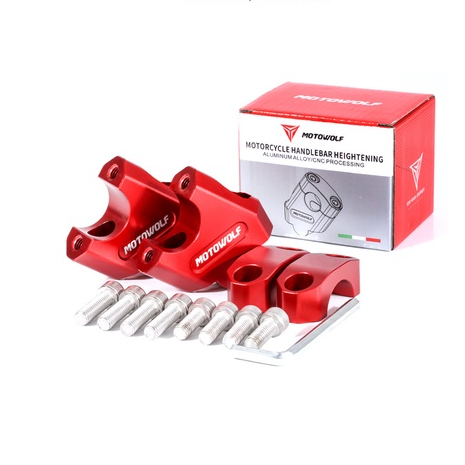 Gù Nâng Chéo Ghi Đông MOTOWOLF 22mm/28mm, Nâng Tay Lái Chống Mỏi Giá 1 Cặp