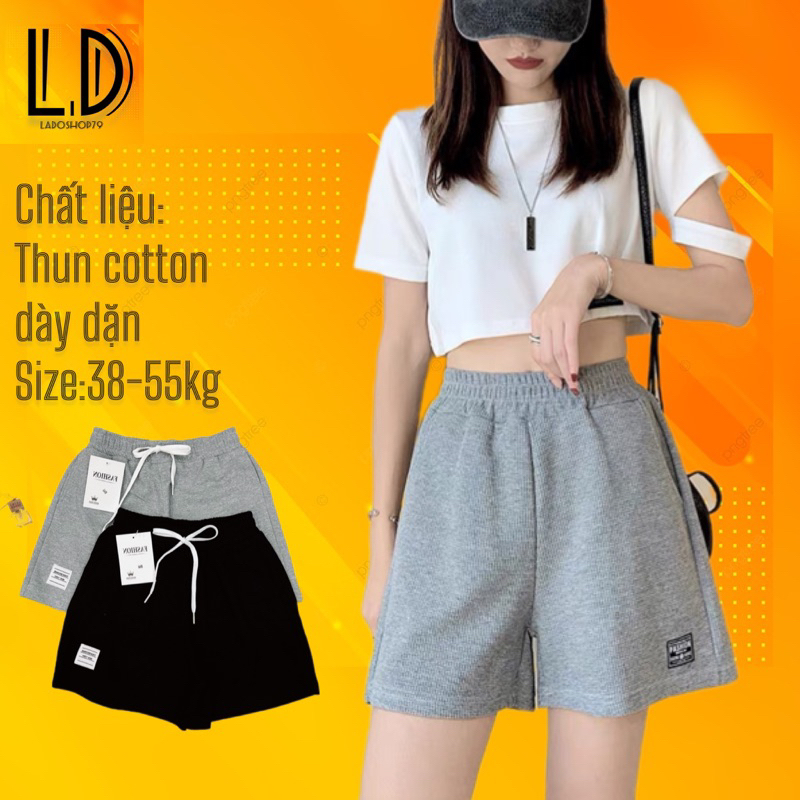 Quần đùi nữ vải thun tổ ong loại 1 chất dày dặn