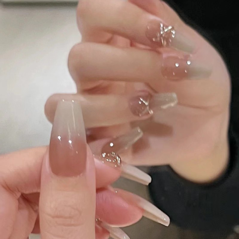 Móng tay thiết kế vẽ thủ công kèm keo&dũa - B579