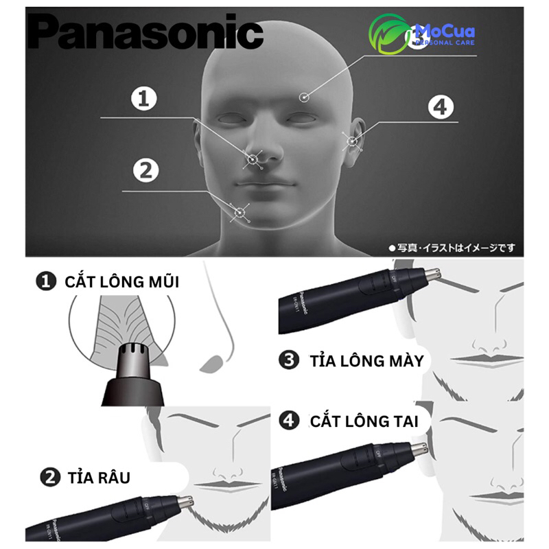 Máy cắt lông mũi Panasonic Nhật kèm pin