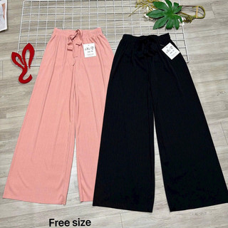 Quần suông thun dập ly