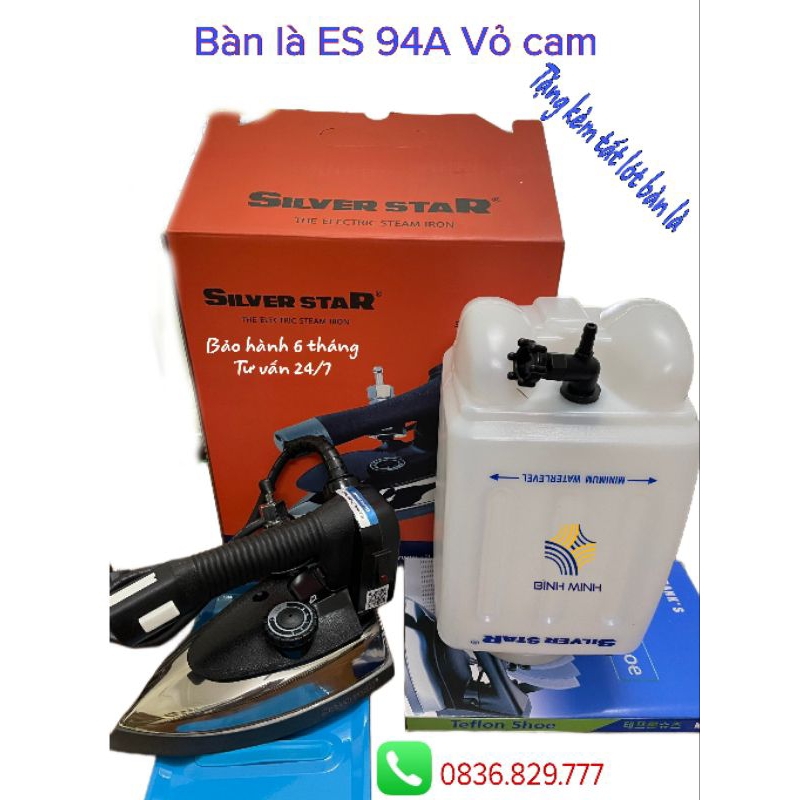 Bàn là hơi nước bình treo ES94A vỏ Cam, tặng kèm tất lót bàn ủi, giá rẻ, chất lượng