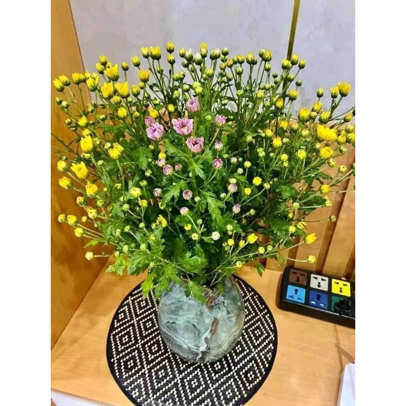 Lọ hoa dáng búp sen men lam hỏa biến