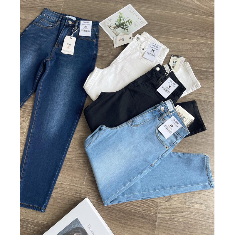 Quần momjeans lưng cao Whoau