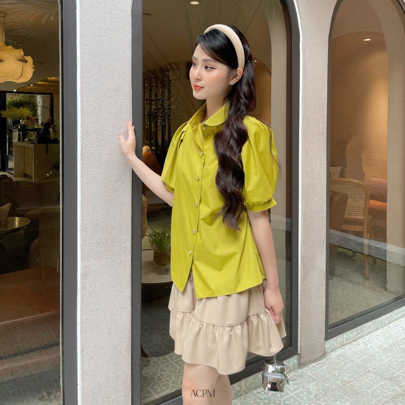 Amery Shirt / Áo sơ mi thiết kế vạt cong
