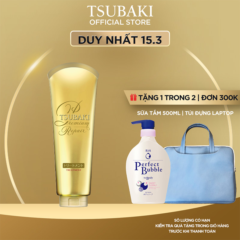 Kem xả Phục hồi ngăn rụng tóc Premium Repair Tsubaki 180g