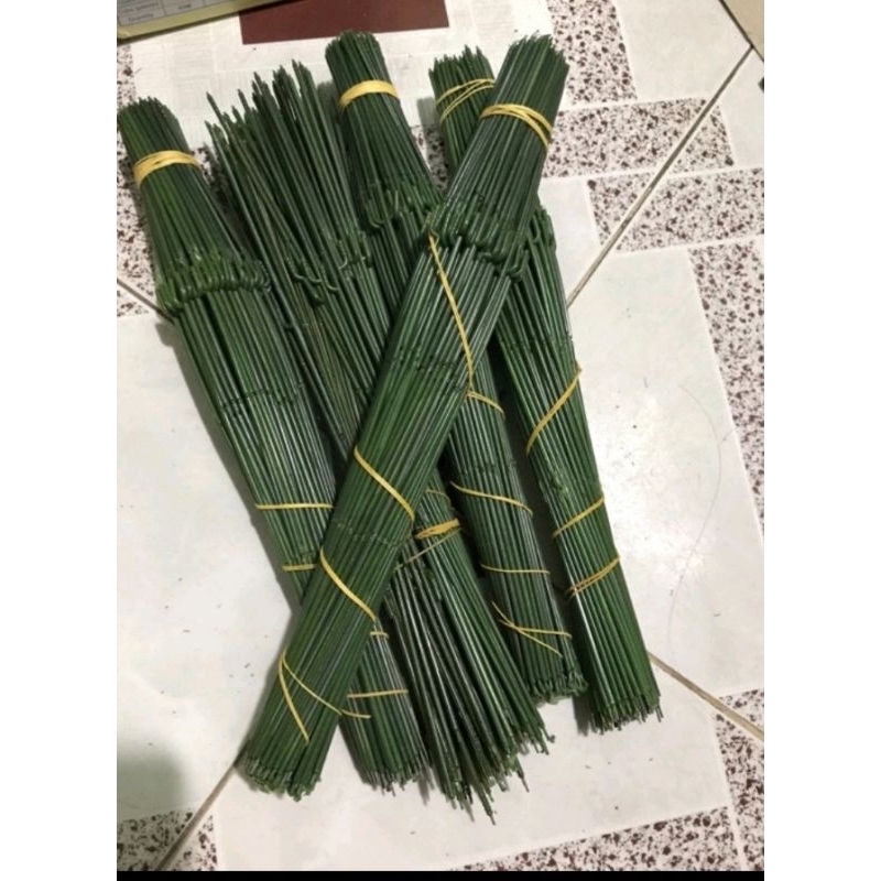 BÓ 10 CÀNH KẼM THÂN HOA XANH CÓ ĐỐT - CÀNH NHỰA LÀM HOA HANDMADE