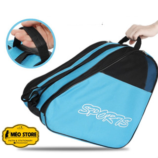 Túi đựng giày patin có 3 ngăn: ĐỰNG GIÀY PATIN + BẢO HỘ CHÂN TAY + MŨ PATIN và 1 ngăn đựng nước