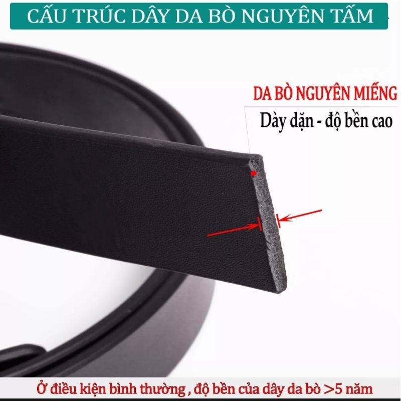 thắt lưng nam nịt da bò nguyên tấm cao cấp vân cao cấp kiểu dáng mới phong cách lịch lãm [ DÂY VÂN KHÓA GẠT ]