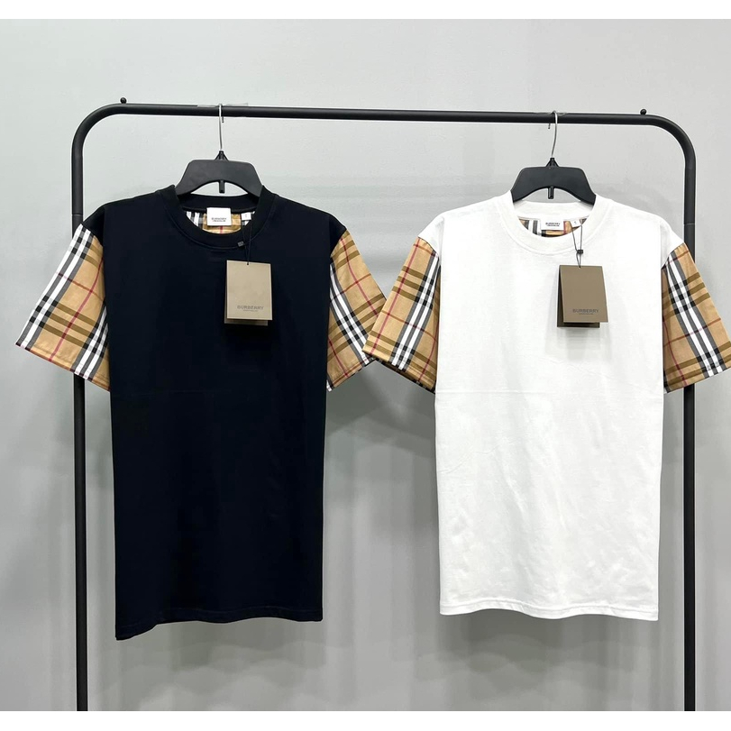 Áo Burberry Tay Phối Sọc Caro Hàng Chuẩn Hãng - repsaigon