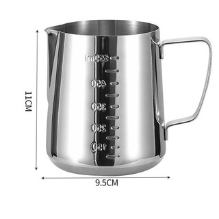 Ca đánh sữa inox 150ml - 350ml - 550ml - 900ml (100% inox 304) không nắp