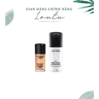 Set xịt makeup khoá nền 30ml + kem nền mac n18 studio 5ml