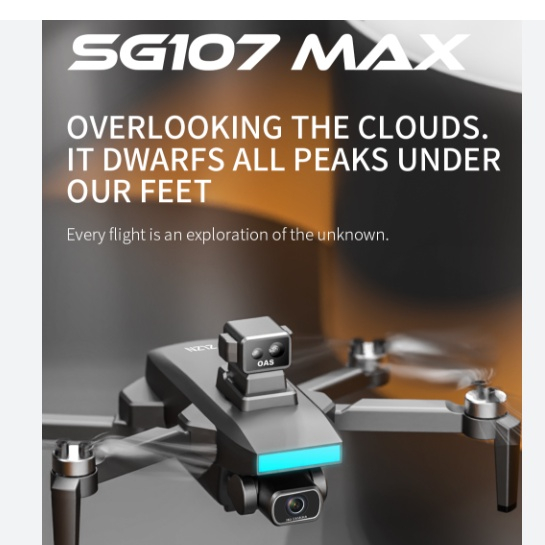 Flycam Sg107 Pro - Sg107 max - Không chổi Than - camera 4K - chính hãn