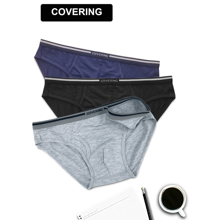 Covering|Combo3 quần brief cotton lụa Nhật Covering