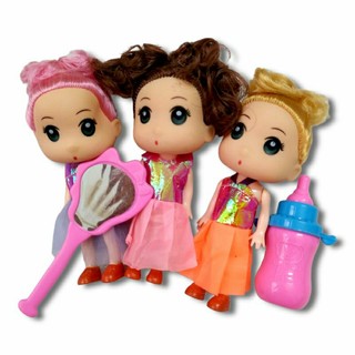 Đồ Chơi Cho Bé Gái Set 3 búp bê chibi cute