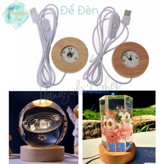 Đế đèn nhiều loại (gỗ, nhựa, remote, dây sạc, pin..) dùng trong đèn ngủ Handmade, thủ công...