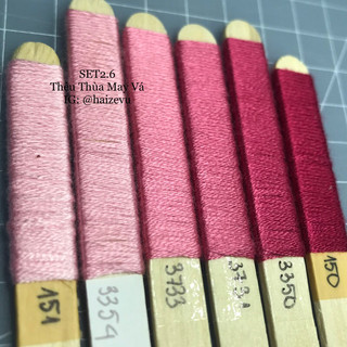 [AIRO TONE HỒNG] chỉ thêu cotton airo tone hồng