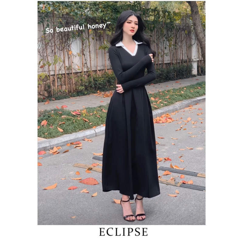 Váy Cổ Polo Xếp Ly Xòe Eclipse Clothing