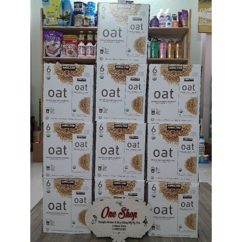 Thùng 6 Hộp Sữa Yến Mạch Oat Organic Non - Dairy Beverage 946ml siêu ngon của Kirkland Signature Mỹ