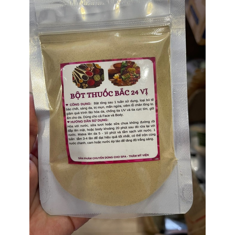 Combo 200gr Gói bột tắm trắng 24 vị thơm đặc biệt siêu trắng da (mỗi gói 100gr)
