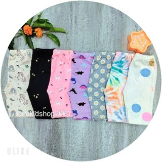 9-20kg Quần legging lửng thun cotton họa tiết đễ thương cho bé gái đủ size