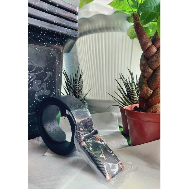 Thắc lưng da bò siêu dày, chắc, bền màu đen + mặt ocop sang trọng