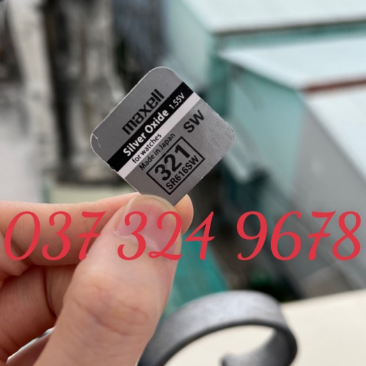 Hộp 1 viên pin đồng hồ Maxell Nhật Bản SR616SW SR616 616 321 1,55V