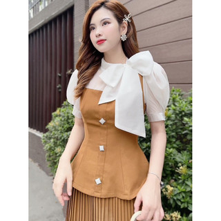 [TTS01]Váy công sở kèm nơ thắt vai