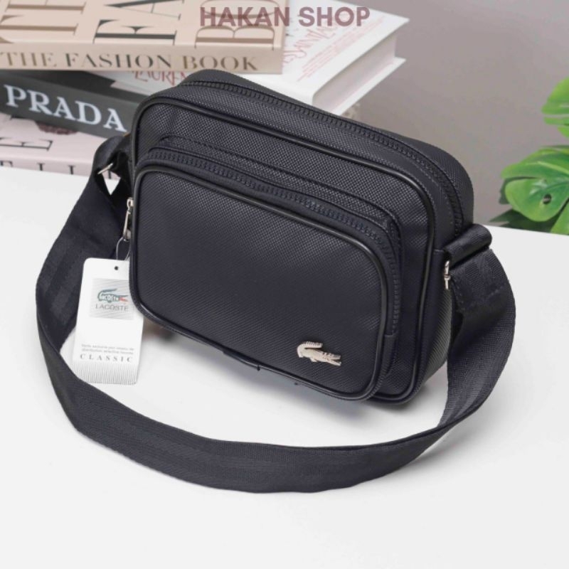 Túi Đeo Chéo Nam Lacoste Men's Chất Liệu Simili Cao Cấp, Chống Nước 100% Size 22cm*16cm*7cm