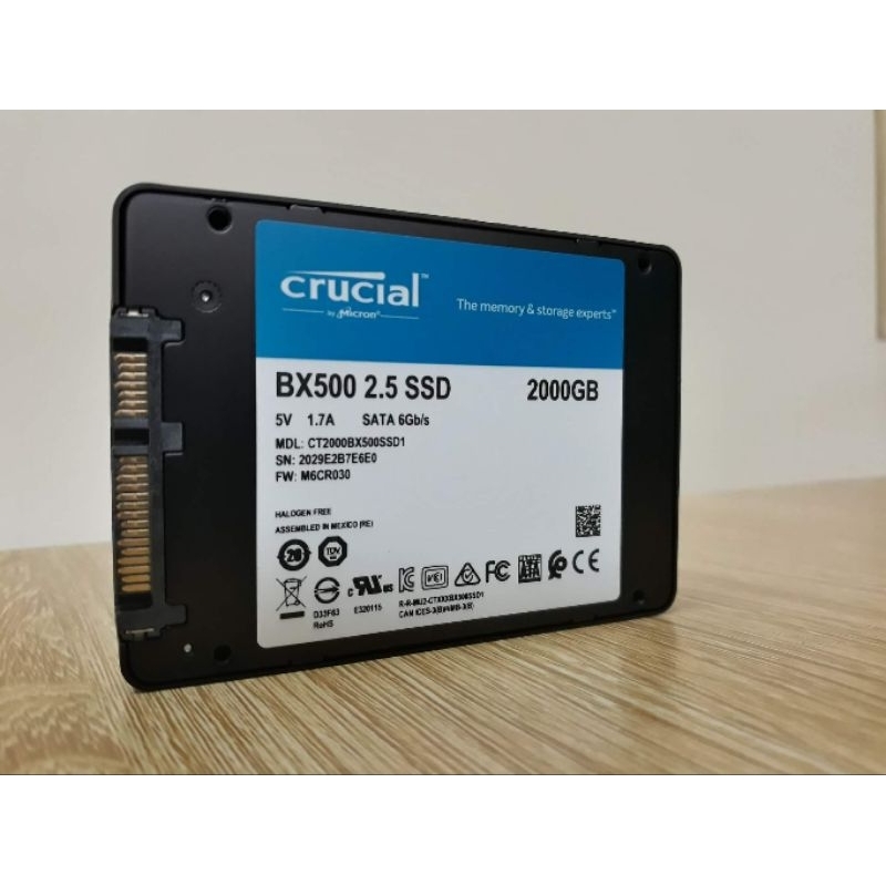 Ổ cứng SSD Crucial BX500 2TB 2.5inch SATA3 - bảo hành 36 tháng