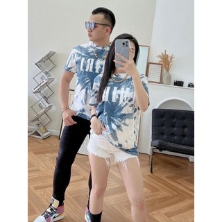 Áo phông unisex - xanh loang