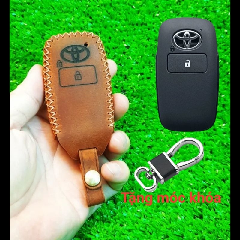 Bao da chìa khoá Toyota Raize, Veloz 2023, AVANZA 2023 handmade da thật