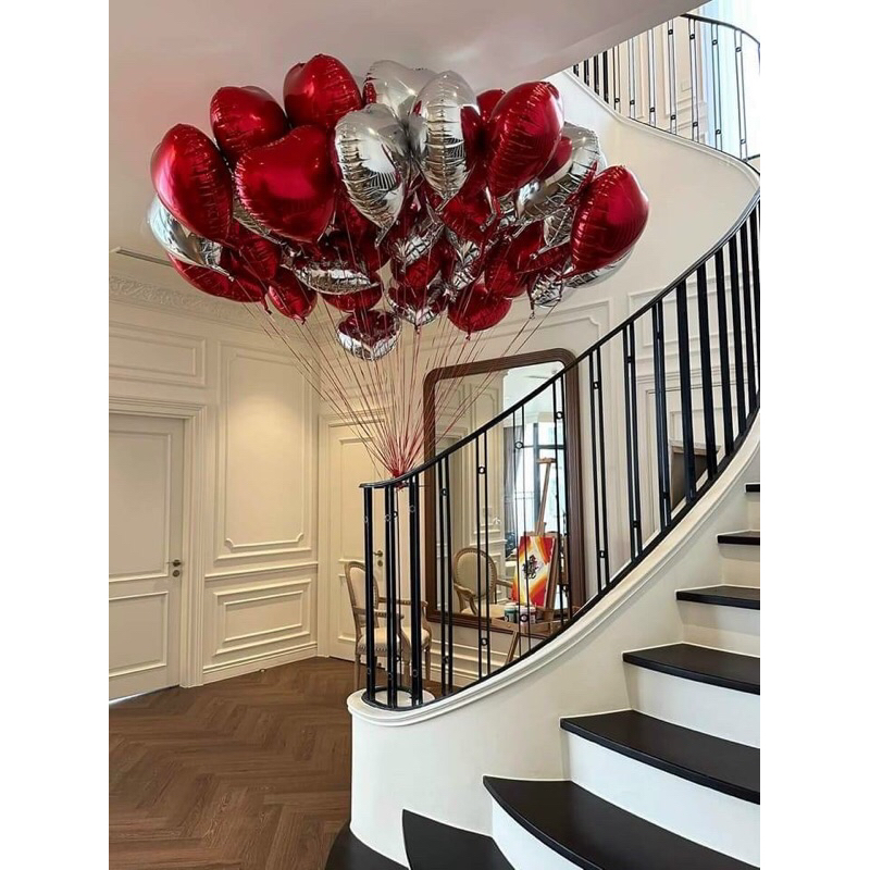 Bóng Tim nhôm trang trí