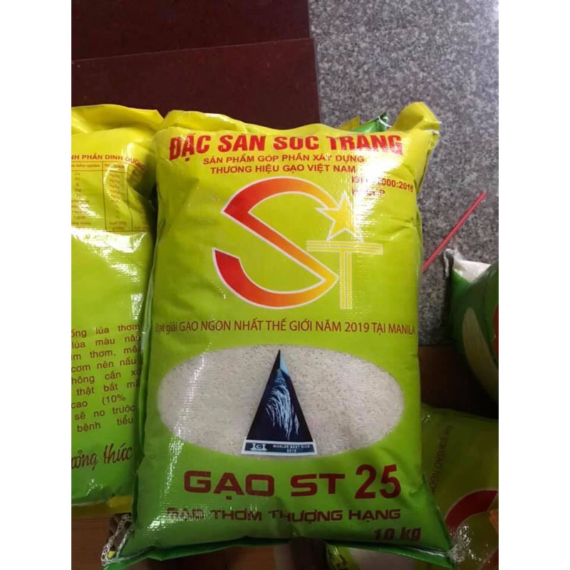 Gạo ST25 Sóc Trăng túi 10kg - Ship hoả tốc Hà Nội