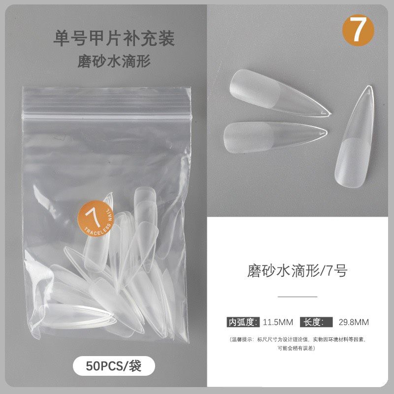 Móng úp phom nhọn lẻ sz túi 30 móng