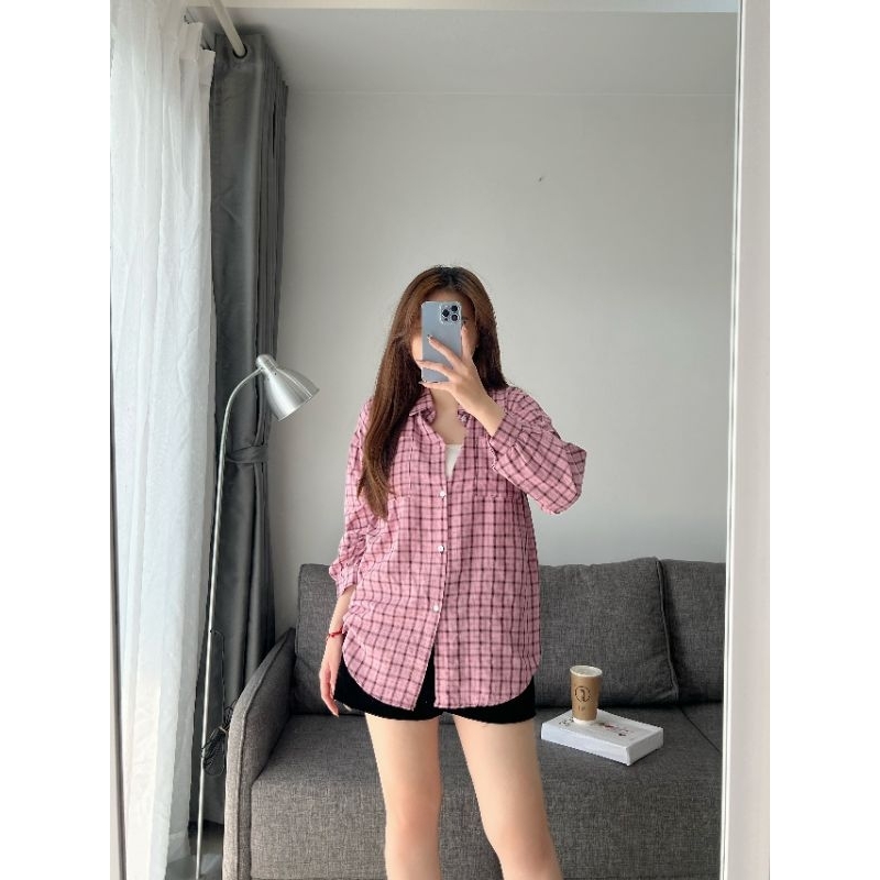 ÁO SƠ MI KẺ SỌC,CARO FROM NỮ CÁ TÍNH