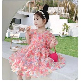 Váy hồng tú cầu Lu.see