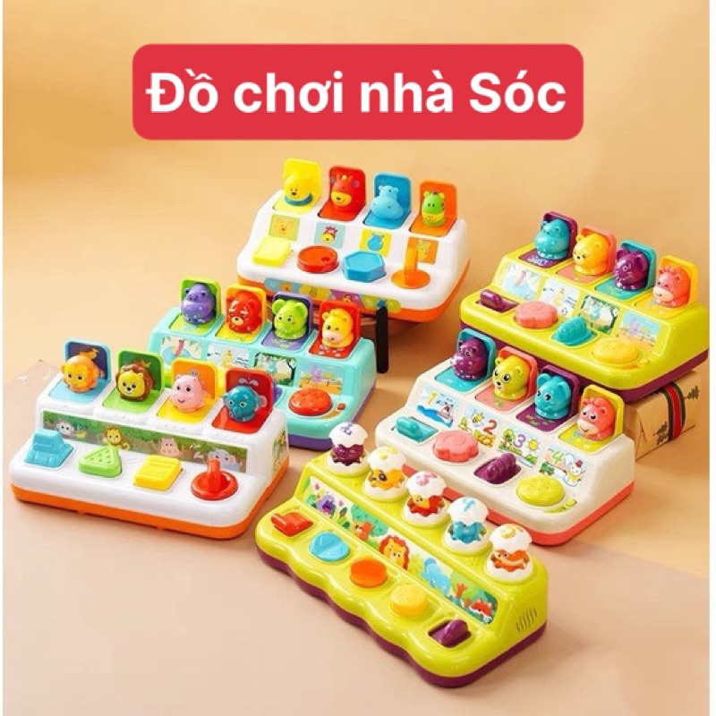Đồ chơi ú oà đồ chơi POP UP phát triển trí thông minh, cầm nắm cho bé