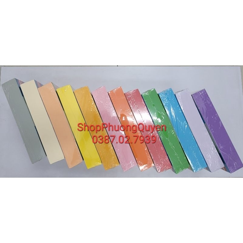 Giấy màu A4 80gsm 12 mã màu