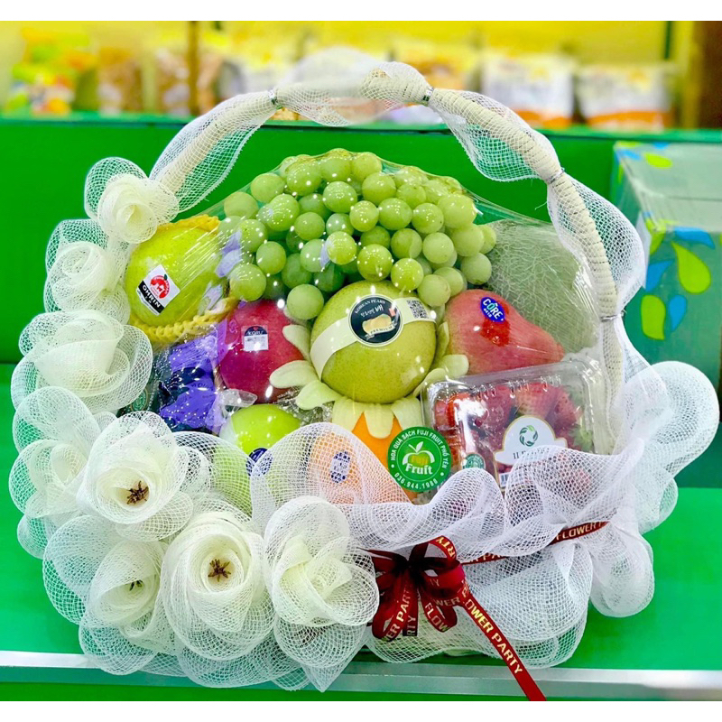 Túi màng co bọc giỏ quà Tết, giỏ hoa quả loại dày đẹp cắt vòm tệp 50 chiếc màng co