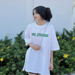 Áo thun tay lỡ form rộng DEUNCOOL Basic Tee Drop 1.0 - Màu Trắng - In UNC.STUDIOS
