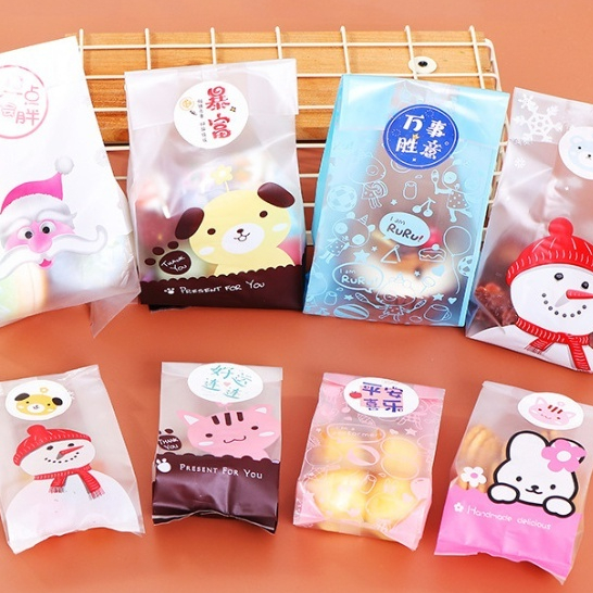 Set 50 bao đựng bánh kẹo, túi gập miệng và mẫu túi dây nơ buộc siêu dễ thương-túi đẹp giá rẻ