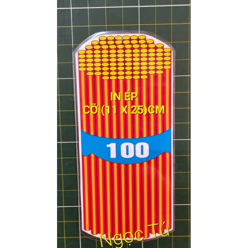 Sét 10 Thẻ Que tính Rời, Chục, Trăm In ép dày, sau có nam châm lá