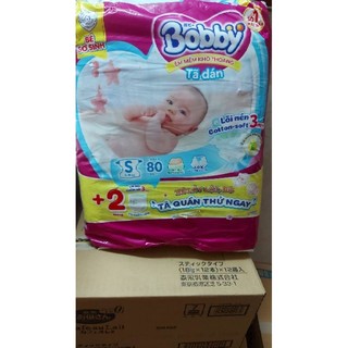 Tã dán sơ sinh bobby XS70. S80