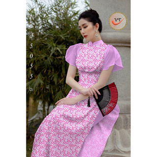 Vải Áo Dài Tằm Ý Hoa Nhỏ Đặc Đều